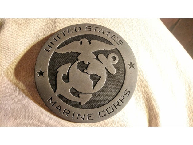 estados unidos cuerpo de marines emblema & insignia signos y logotipos el ancla las fuerzas armadas eagle ega mundo los infantes marina infantería semper fidelis fi usmc 3D print model - Mito3D