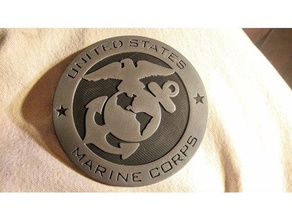 estados unidos cuerpo de marines emblema & insignia signos y logotipos el ancla las fuerzas armadas eagle ega mundo los infantes marina infantería semper fidelis fi usmc 3d print model - Mito3D