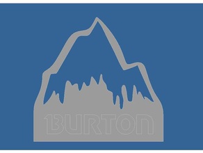 logotipo de burton La impresión en 3d burtonwood emblema la identidad el tabla snowboard estatua 3d print model - Mito3D