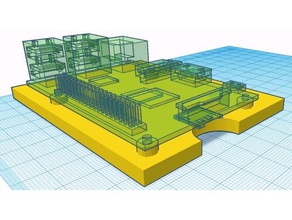 pı3 modüler montaj plakası elektronik 3d print model - Mito3D