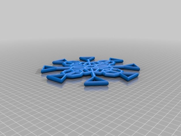 floco de neve - blockscad 1 decoração blockscadsnowflake 3D print model - Mito3D