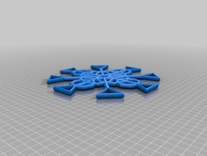 copo de nieve - blockscad 1 decoración blockscadsnowflake 3d print model - Mito3D