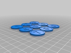 generic marker tokens toy & game accessories 3d print model - Mito3D
