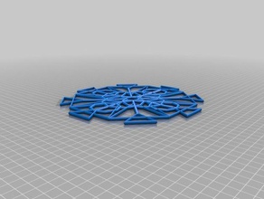 snowflake-blockscad 4 decor blockscadsnowflake 3d print model - Mito3D