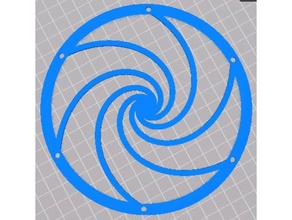 spirale aurea, fiocco di neve art blockscadsnowflake 3d print model - Mito3D