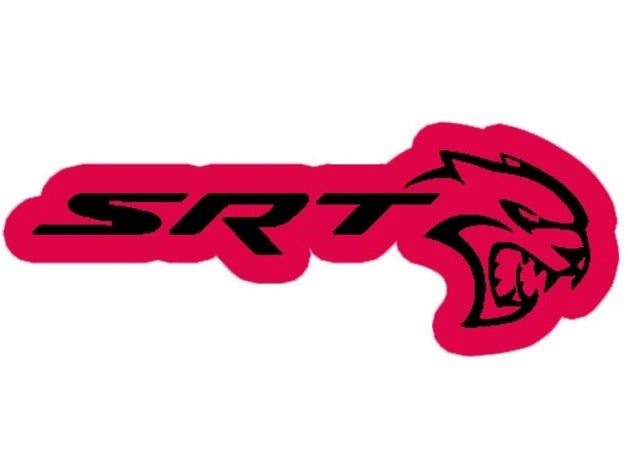 srt hellcat badge de l'automobile 3d auto automobile signe insigne voiture cat cool dodge l'enfer chat mopar les muscles muscle cars le peuplier remplacement pièce rechange pièces théorie la relativité restreinte 3D print model - Mito3D