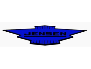 jensen auto badge automotive 3d sign 3dbadge 3dsign automobile car collectable collector cool now trending old popular suv truck vintage 3d print model - Mito3D