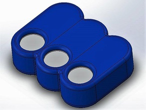 triple amazon dash button case containers amazondash amazondashbutton holder 3d print model - Mito3D