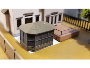 gazebo n-scale buildings & structures model railroad 3d print model - Mito3D