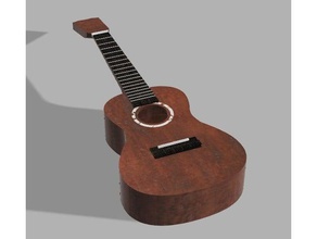 ukulélé accessoires de jeu instrument musique jouable prop réel 3d print model - Mito3D