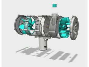 vácuo conversor de dyson sistema máquinas-ferramentas ventilador dc-dc 3d print model - Mito3D