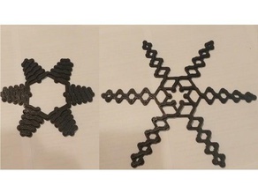 hobermann de flocon neige 15 cm à 25 jouets mécaniques blockscad blockscadsnowflake hoberman 3d print model - Mito3D