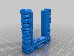 openforge 20 aresta de recorte ruínas da porta madeira jogos openlock 3d print model - Mito3D