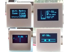 wifi retro game clock electronics 3d print model - Mito3D