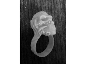 no tienen boca debe gritar los anillos anillo el cráneo 3d print model - Mito3D
