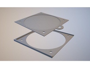 80mm dust filter frame 3d printer accessories fan 3d print model - Mito3D