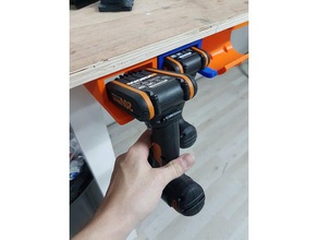 soporte taladro worx drill bracket 3d printer parts mounting 3d print model - Mito3D