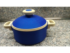 toy kitchen equipment toys & games pan saucepan stock pot breadboard knife 3d print model - Mito3D