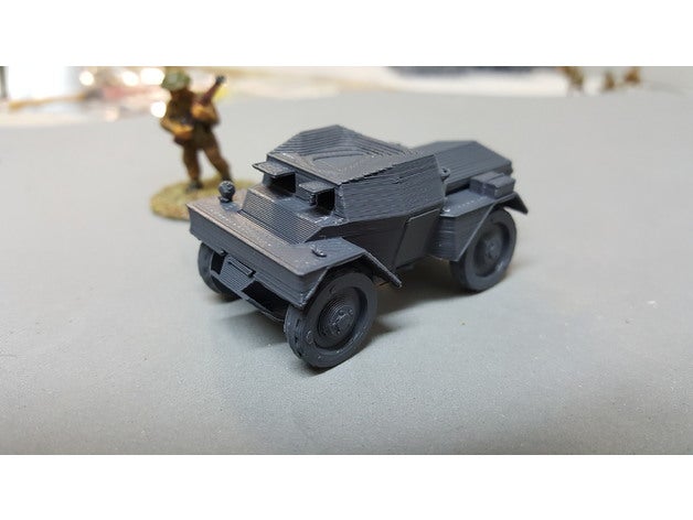 dingo blindados scout car 28mm vehículos en miniatura perno de acción wargaming 3D print model - Mito3D