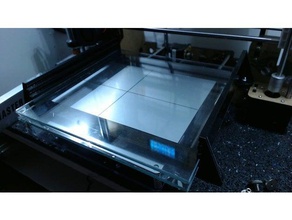glass rack holder 4x 220x220 3d printer parts anet a6 a8 glas prusa clone i3 3d print model - Mito3D