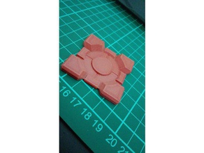 portal weighted storage cube games prop props 3d print model - Mito3D