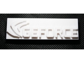 geforce logo led chamber computer 3d print model - Mito3D