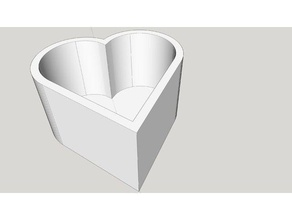 kalp saksı dekor çiçek saksısı vazo 3d print model - Mito3D