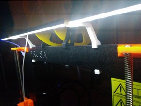 prusa i3 led rigid bar mounts 3d printer accessories holder light mount 3d print model - Mito3D