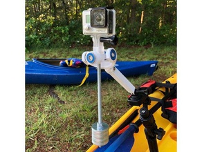 gopro steadicam cardan caiaque câmera canoa a montagem paddle board remando 3d print model - Mito3D