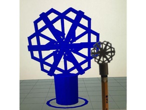 copo de nieve lápiz topper la oficina blockscadsnowflake los niños 3d print model - Mito3D