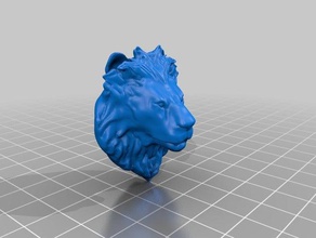 lion head closed mouth sculptures sculpture 3d print model - Mito3D