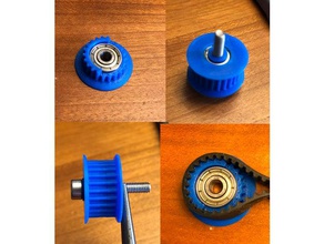 idler pulley gt2 belt comfortfit flange 3d printer parts nsfw 3d print model - Mito3D