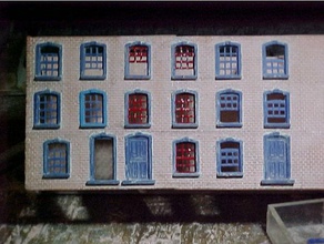 scaleprint terrace houses front window door set 00 ho scale buildings & structures trains wargame 3d print model - Mito3D