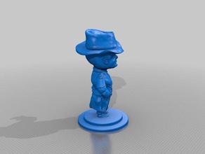 nick valentine mini figure art les retombées fallout 4 miniature 3d print model - Mito3D