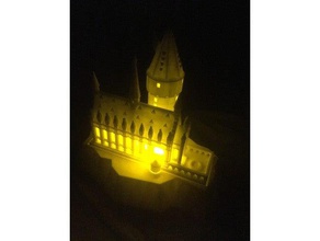 harry potter, il castello di hogwarts lampada edifici e strutture candela harrypotter potter la teacandle 3d print model - Mito3D