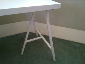trestle locating puck household desk furniture ikea legs lerberg linnmon screw table 3d print model - Mito3D