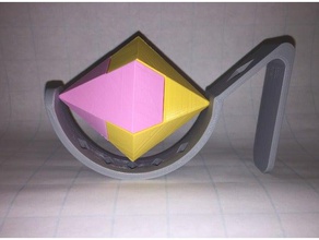 diamond dodecahedron kawai joint math 3d print model - Mito3D