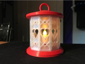 coração lanterna simples modular de chá luz decoração vela suporte a suspensão corações dia dos namorados lâmpada diodo emissor led titular iluminação tealight valentine o presentes 3d print model - Mito3D