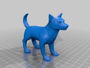 chien animaux dingo faible poly le chiot 3d print model - Mito3D