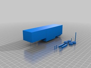 box trailer semi truck 3d printing 3d print model - Mito3D