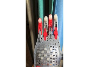 phenix dedo de la mano pulgar corte dos piezas doble impresión goma filamento oficina phoenix 3d print model - Mito3D