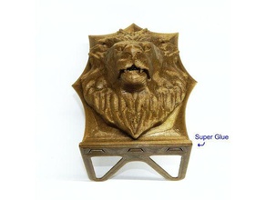 lion book end decor books ends library room lions head organizer tool tools 3d print model - Mito3D