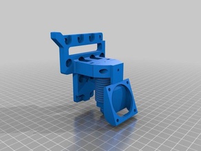 minimale Masse geeetech i3 x-Träger e3d bowden extruder-Lüfter montieren 3d-Drucker Teile 3d print model - Mito3D