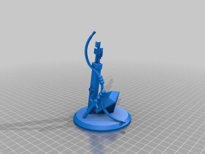 bow dagger sculptures character dungeons dragons gem sculpture 3d print model - Mito3D