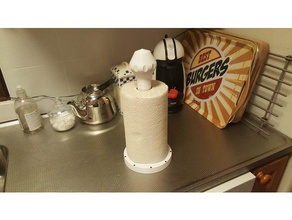 fixador do rolo de papel cozinha e sala jantar suporte 3d print model - Mito3D