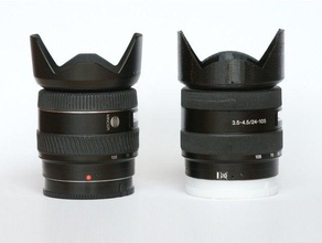 24 lens kapağı sony sal24105 a af-120mm f35-45 d kamera 24-105 alın Niagara Şelaleleri hood alpha 3d print model - Mito3D