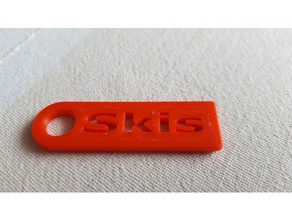port-clef ski accessories porte clef porte-clefs skis 3d print model - Mito3D