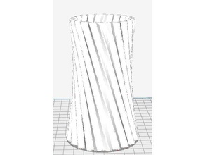 semplice low poly twisted vaso art 3d print model - Mito3D