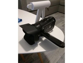camera handle mount canon gopro hf25 legria qr plate tripod 3d print model - Mito3D