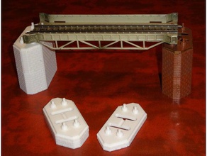 pillars m rklin bridges buildings & structures 7064 7065 bridge h0 scale pillar 3d print model - Mito3D
